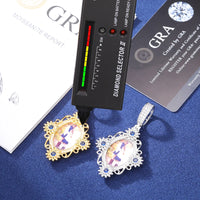 Thumbnail for S925 Moissanite Flower Custom Photo Pendant - Different Drips