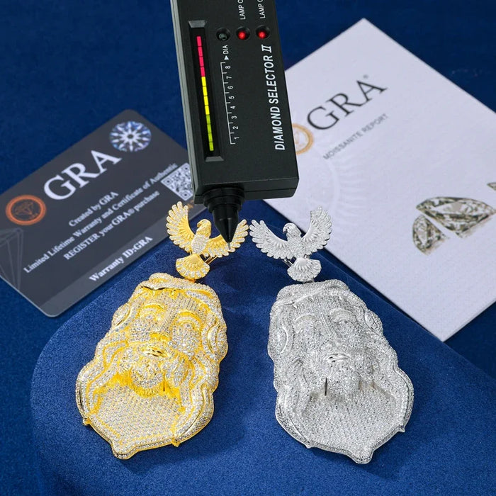 S925 Moissanite Diamond Jesus Piece Pendant with Angel Bail - Different Drips