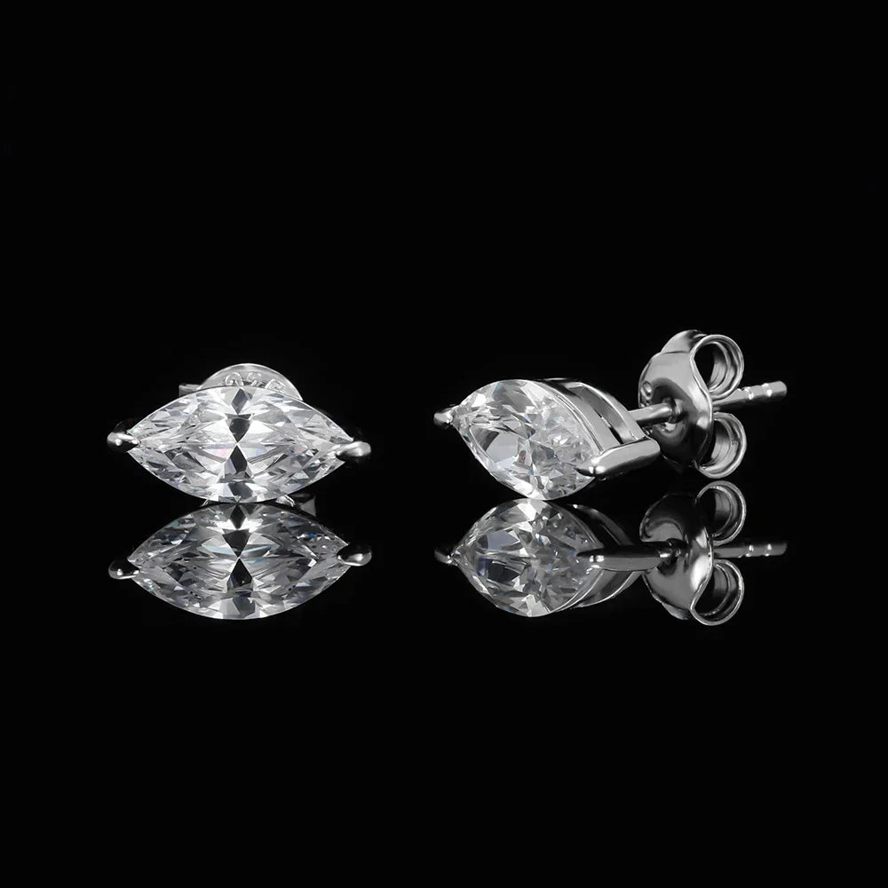 Women's S925 Marquise Cut Moissanite Diamond Earrings - Different Drips