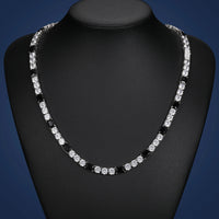 Thumbnail for 6mm S925 Moissanite Black Diamond Stationed Tennis Chain - Different Drips