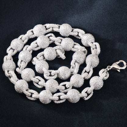 10mm Iced Ball Rolo Link Chain - Different Drips