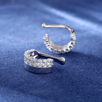 S925 Moissanite Diamond Cuff Earrings - Different Drips