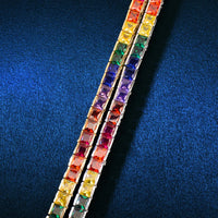 Thumbnail for 4mm Multi Color Square Tennis Chain - Different Drips