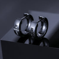 Thumbnail for S925 Black Moissanite Hoop Cross Earrings - Different Drips