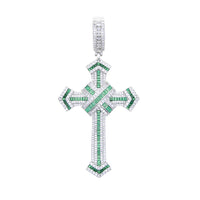 Thumbnail for Baguette Colored Cross Pendant - Different Drips