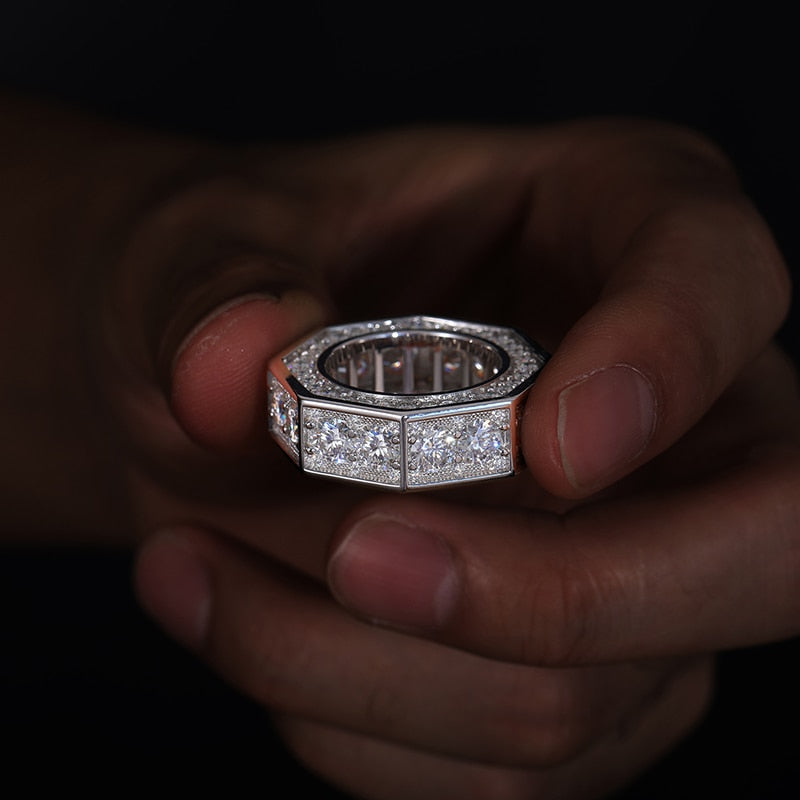 S925 Moissanite Bolt Ring - Different Drips