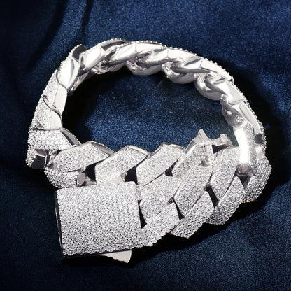 20mm Iced Out Cuban Prong Bracelet - Different Drips