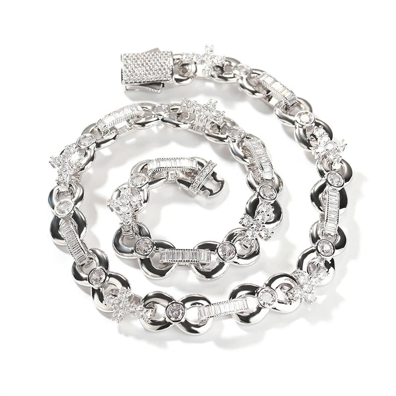 Iced Infinity Figure 8 Cross Link Chain - Different Drips