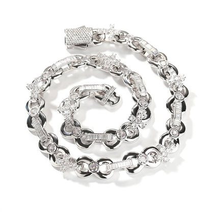 Iced Infinity Figure 8 Cross Link Chain - Different Drips