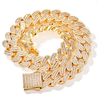 Thumbnail for 21mm All Over Baguette Cuban Link Chain - Different Drips