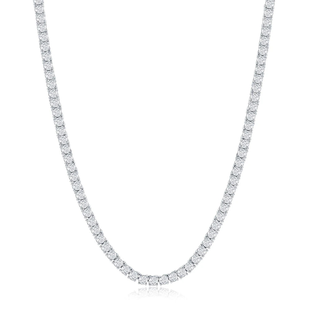 2.5mm Women's S925 Moissanite Tennis Necklace - Different Drips