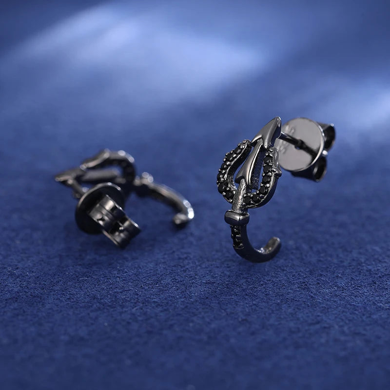 S925 Moissanite Trident Earrings - Different Drips
