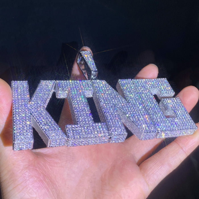 Large Bold Font Custom Letter Pendant - Different Drips