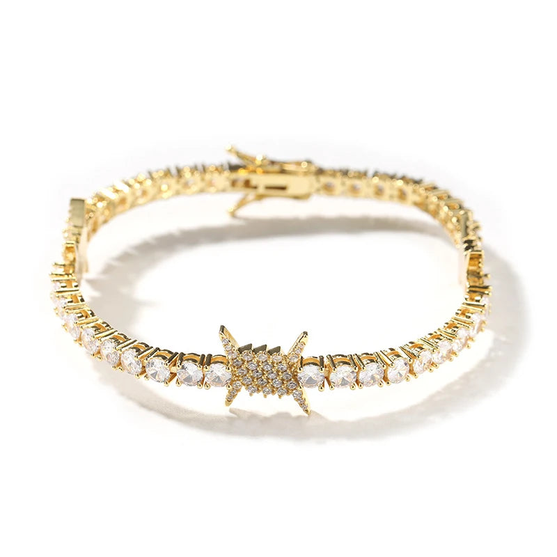Iced Out Tennis Thorn Bracelet - Different Drips