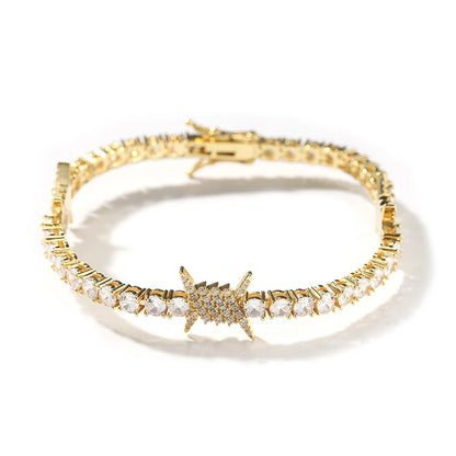 Iced Out Tennis Thorn Bracelet - Different Drips