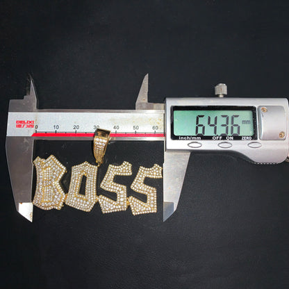 Iced Out Graffiti Custom Letter Name Pendant - Different Drips