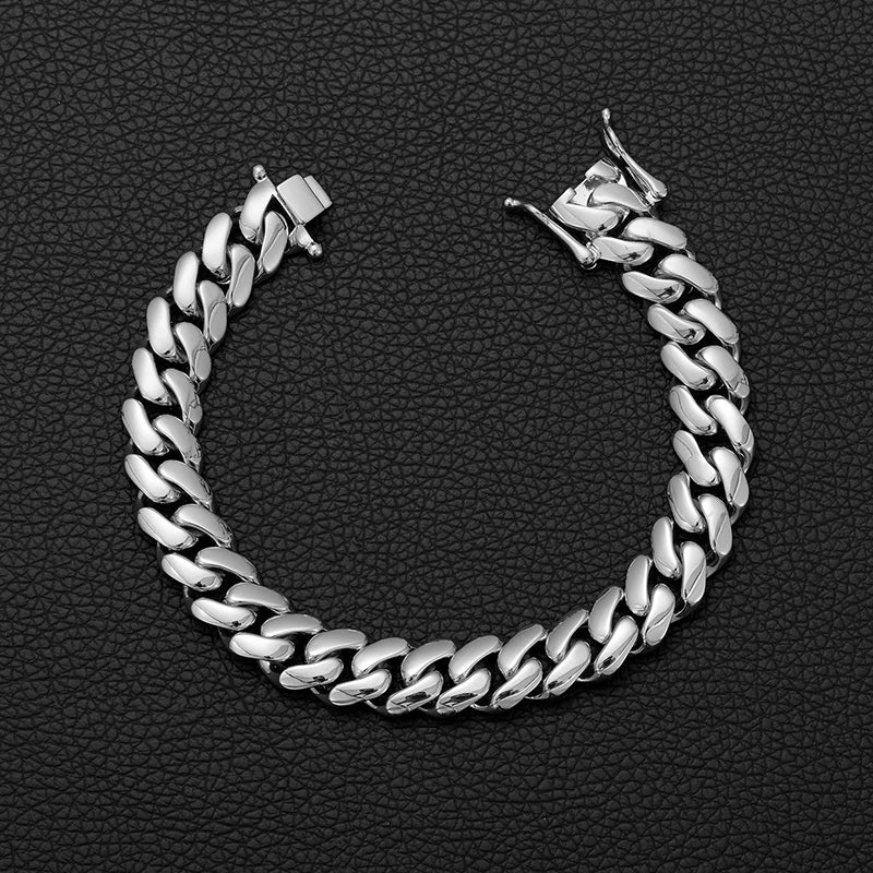 10-22mm Solid 18k Gold Plated Miami Cuban Link Bracelet - Different Drips