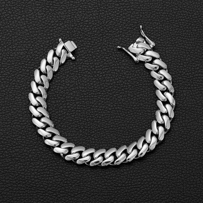 10-22mm Solid 18k Gold Plated Miami Cuban Link Bracelet - Different Drips