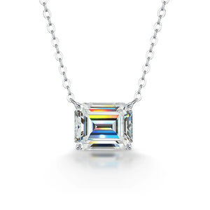 Women's S925 Moissanite Emerald Cut Pendant - Different Drips