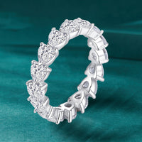 Thumbnail for Women's S925 Moissanite Heart Link Ring - Different Drips