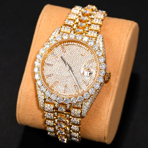 S925 VVS1 Moissanite Presidential Watch - Different Drips