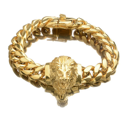 Lion Head Miami Cuban Link Chain - Different Drips