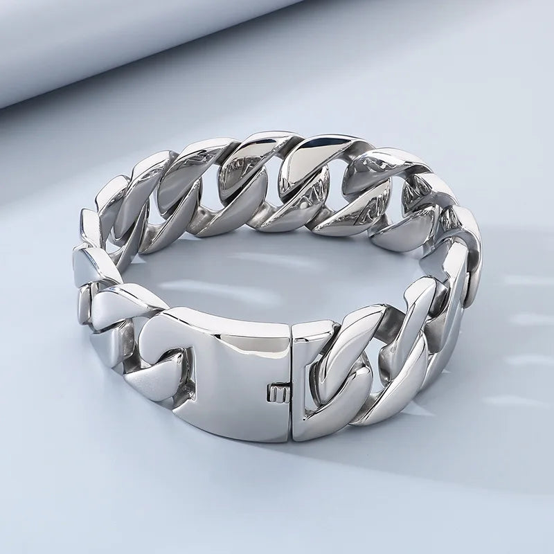 43mm Solid 18k Gold Plated Miami Cuban Link Chain - Different Drips