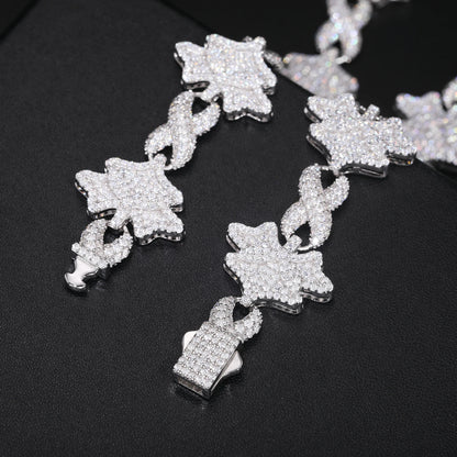 S925 Moissanite Butterfly Infinity Link Chain - Different Drips