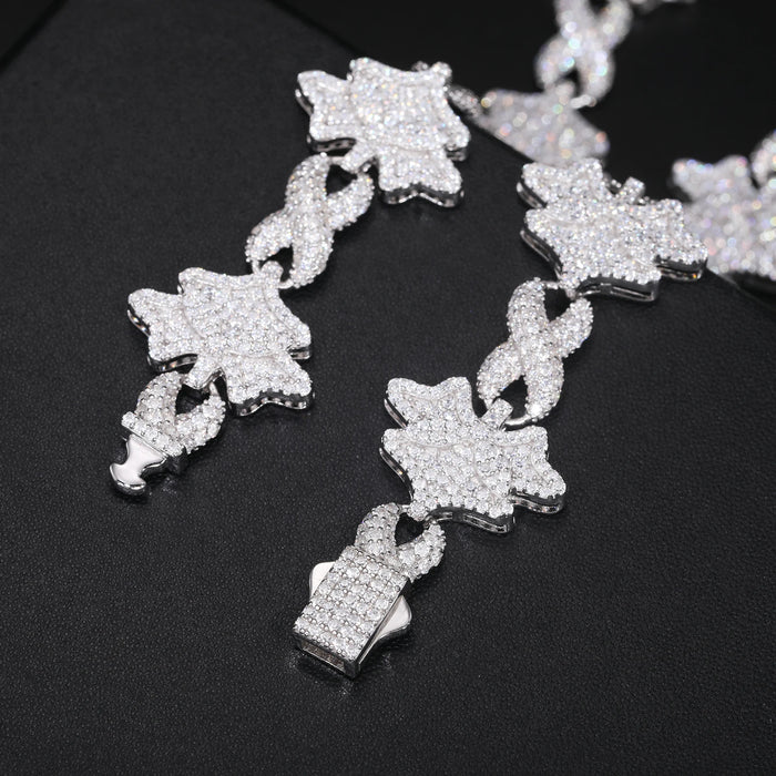 S925 Moissanite Butterfly Infinity Link Chain - Different Drips