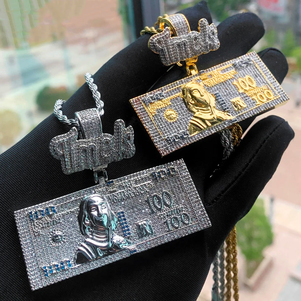 Iced Out Benjamin Pendant - Different Drips