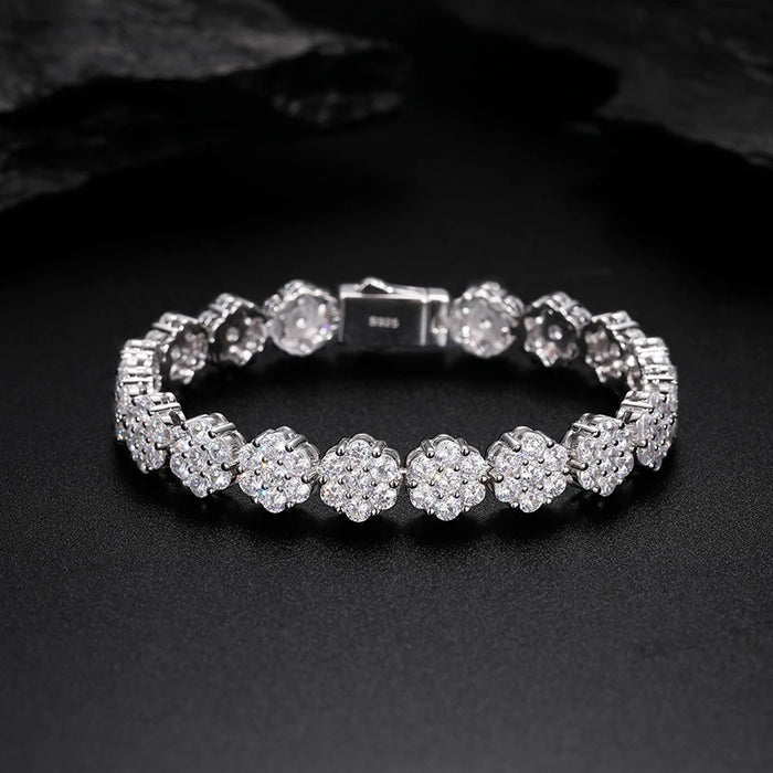 S925 Moissanite Honeycomb Link Bracelet - Different Drips