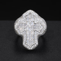 Thumbnail for S925 Moissanite Baguette Cross Ring - Different Drips