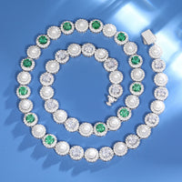 Thumbnail for 9mm S925 Green Moissanite Pearl Chain - Different Drips
