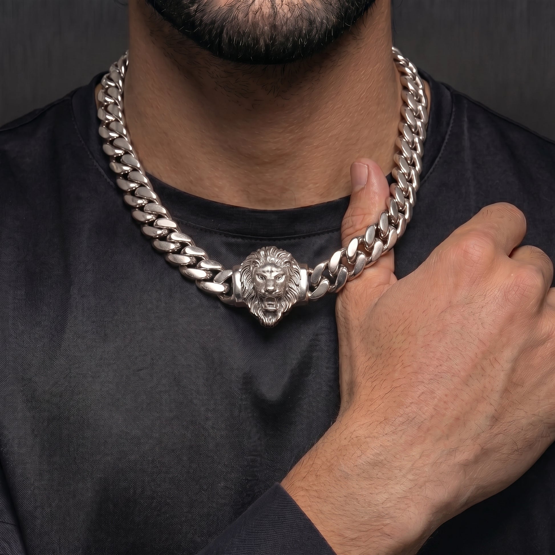 Lion Head Miami Cuban Link Chain - Different Drips