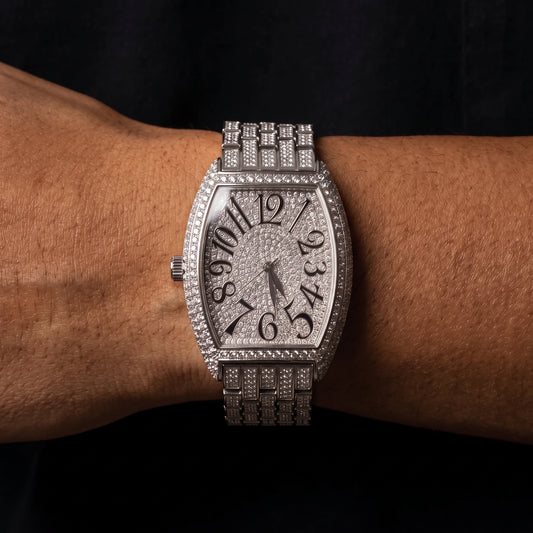 Large Dial Tonneau-Shaped Curved Watch
