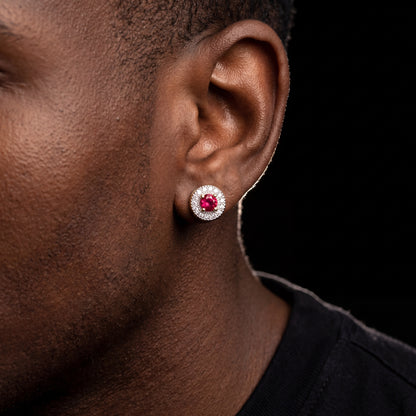 S925 Halo Stud Earrings - Different Drips