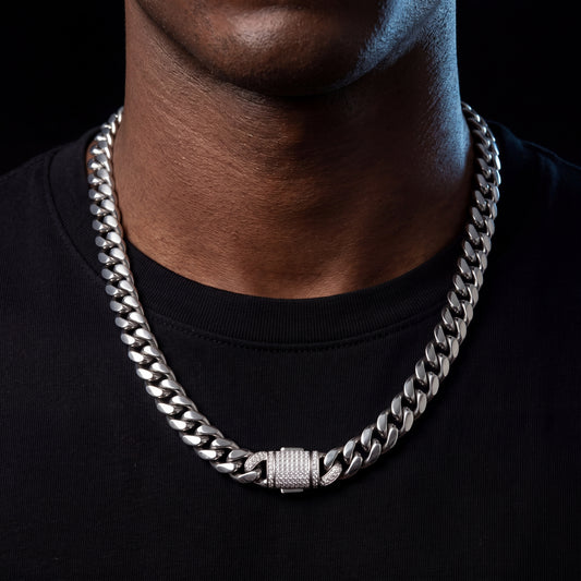 6-14mm Miami Cuban Link Chain Iced Clasp - Different Drips