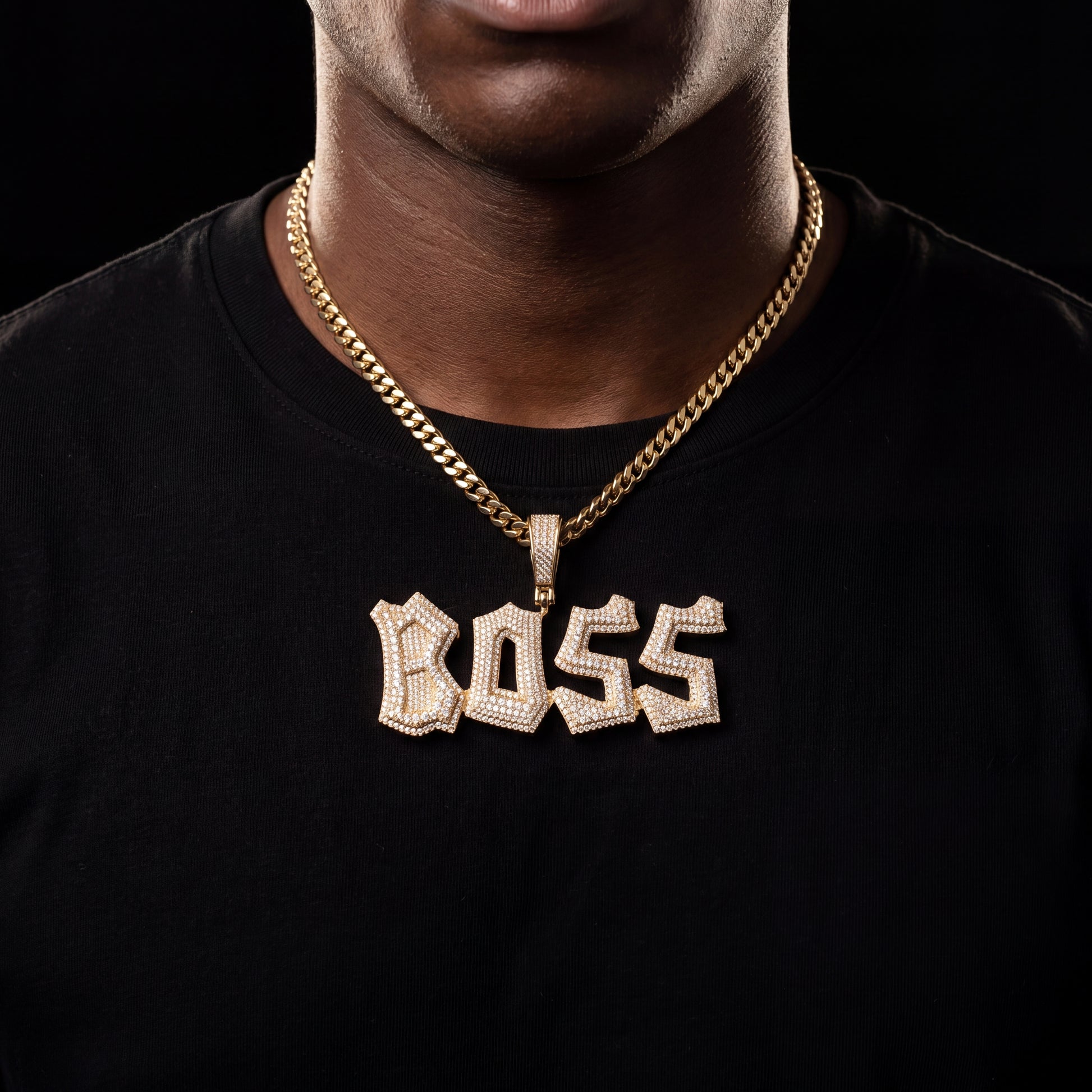 Iced Out Graffiti Custom Letter Name Pendant - Different Drips