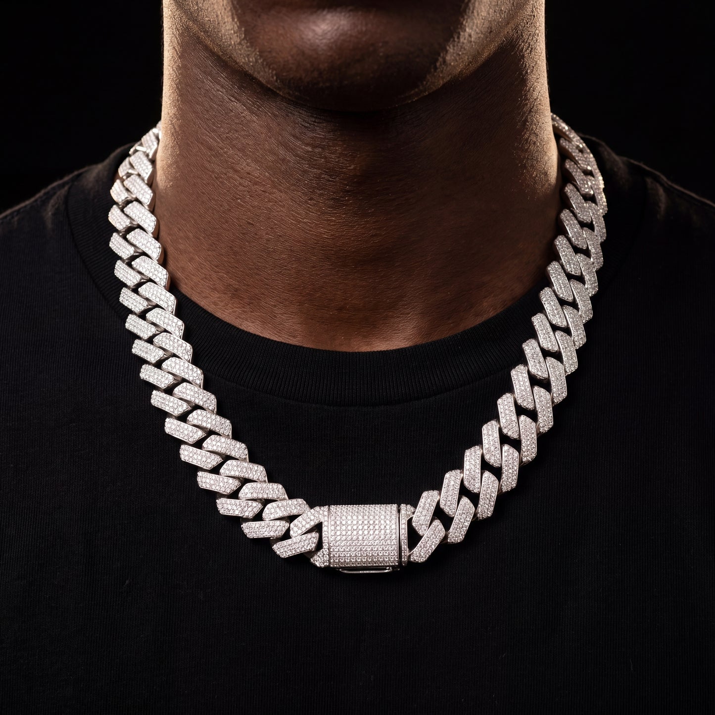 20mm 3 Row Prong Cuban Chain - Different Drips