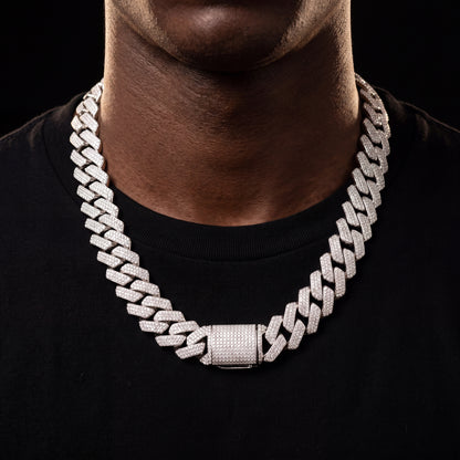 20mm 3 Row Prong Cuban Chain - Different Drips