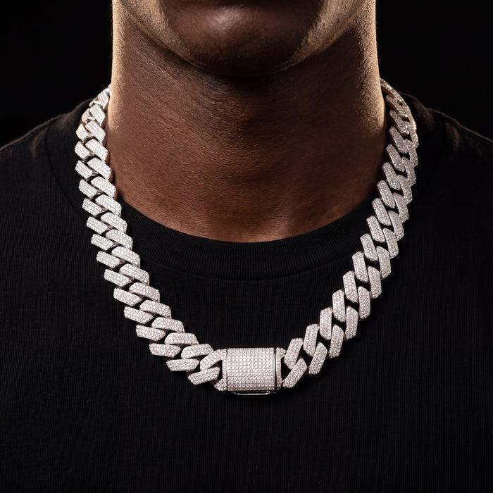 20mm 3 Row Prong Cuban Chain - Different Drips