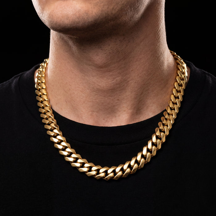 18mm Solid Prong Cuban Link Chain - Different Drips