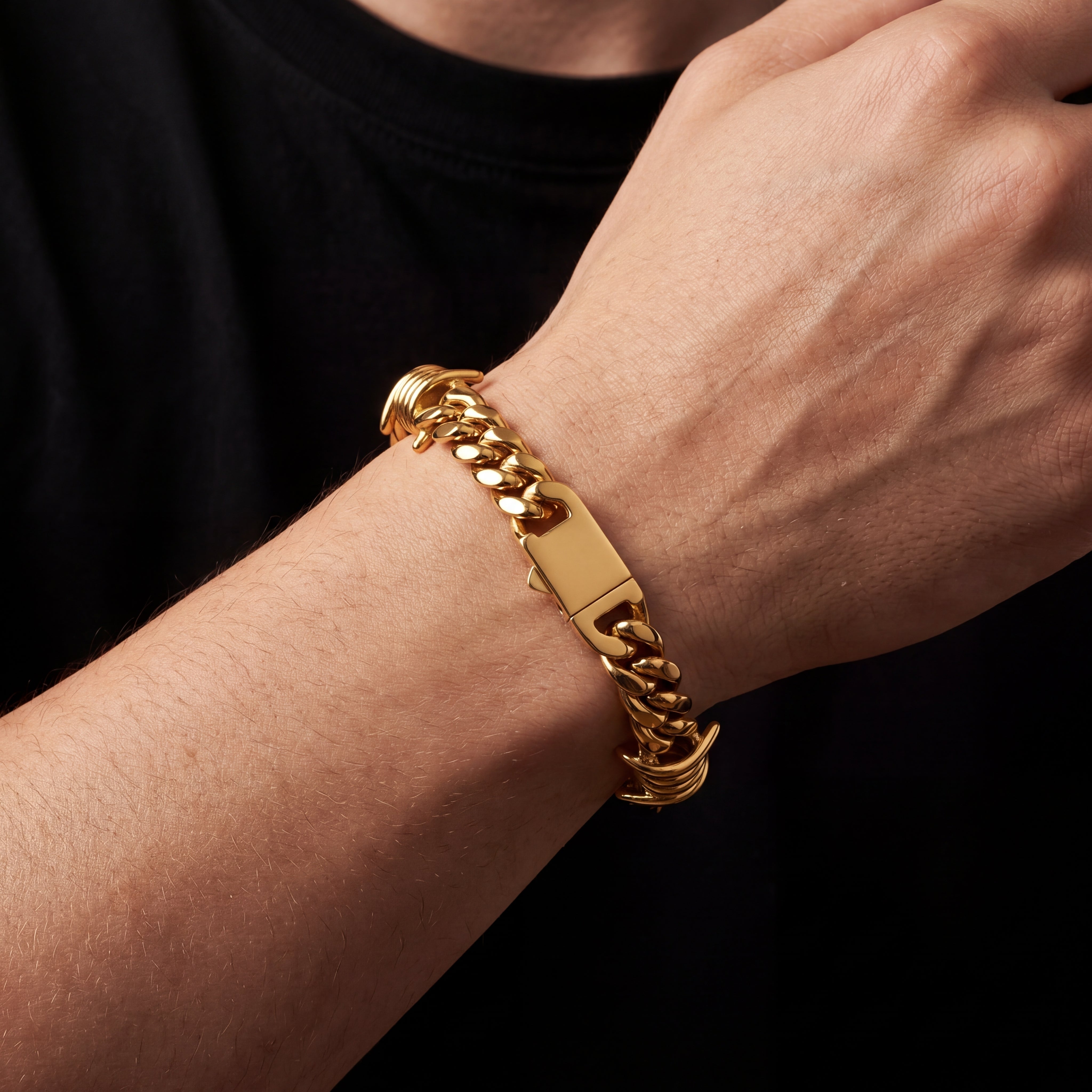 Barbed Wire Cuban Link Bracelet
