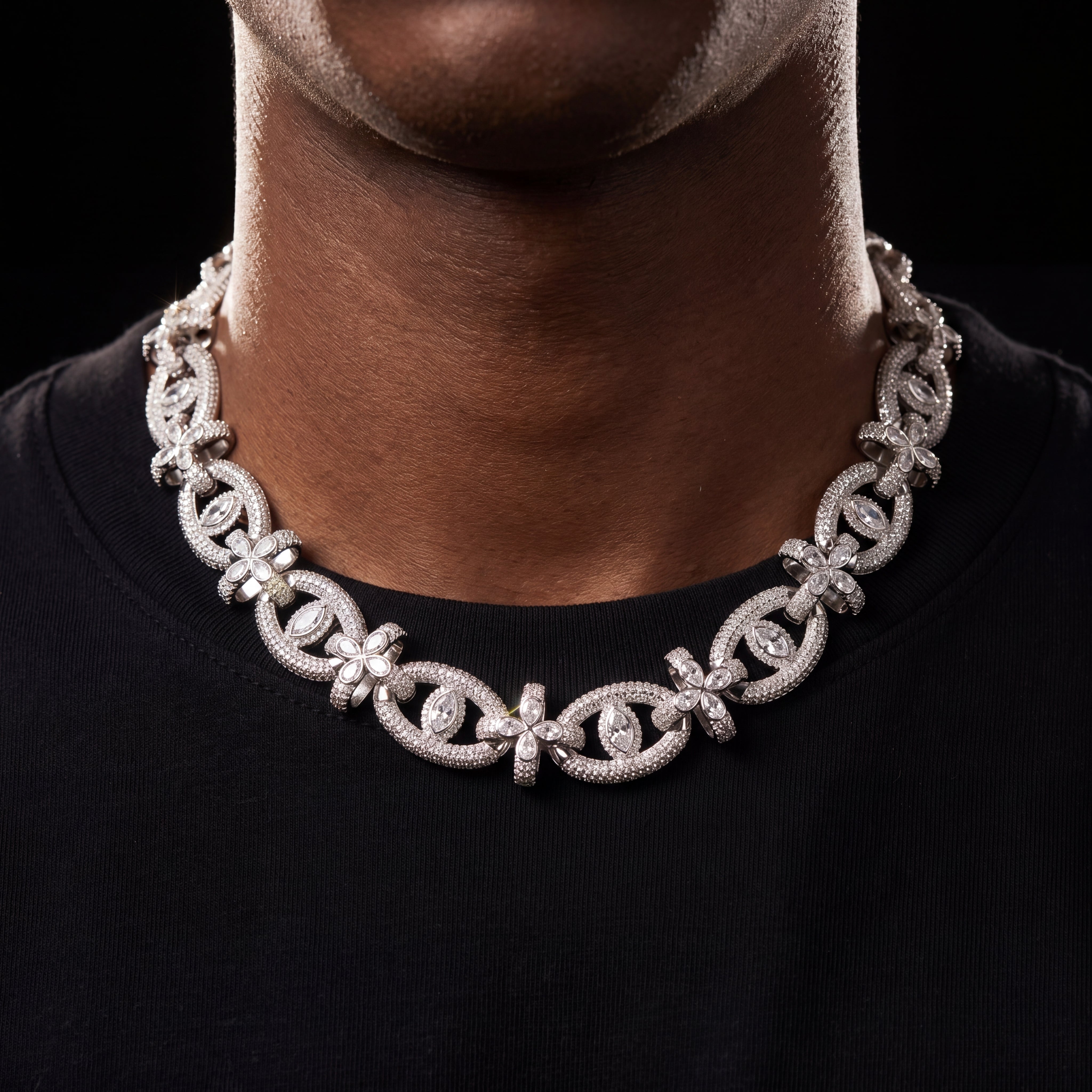 Iced Out Eye Link Chain Bracelet