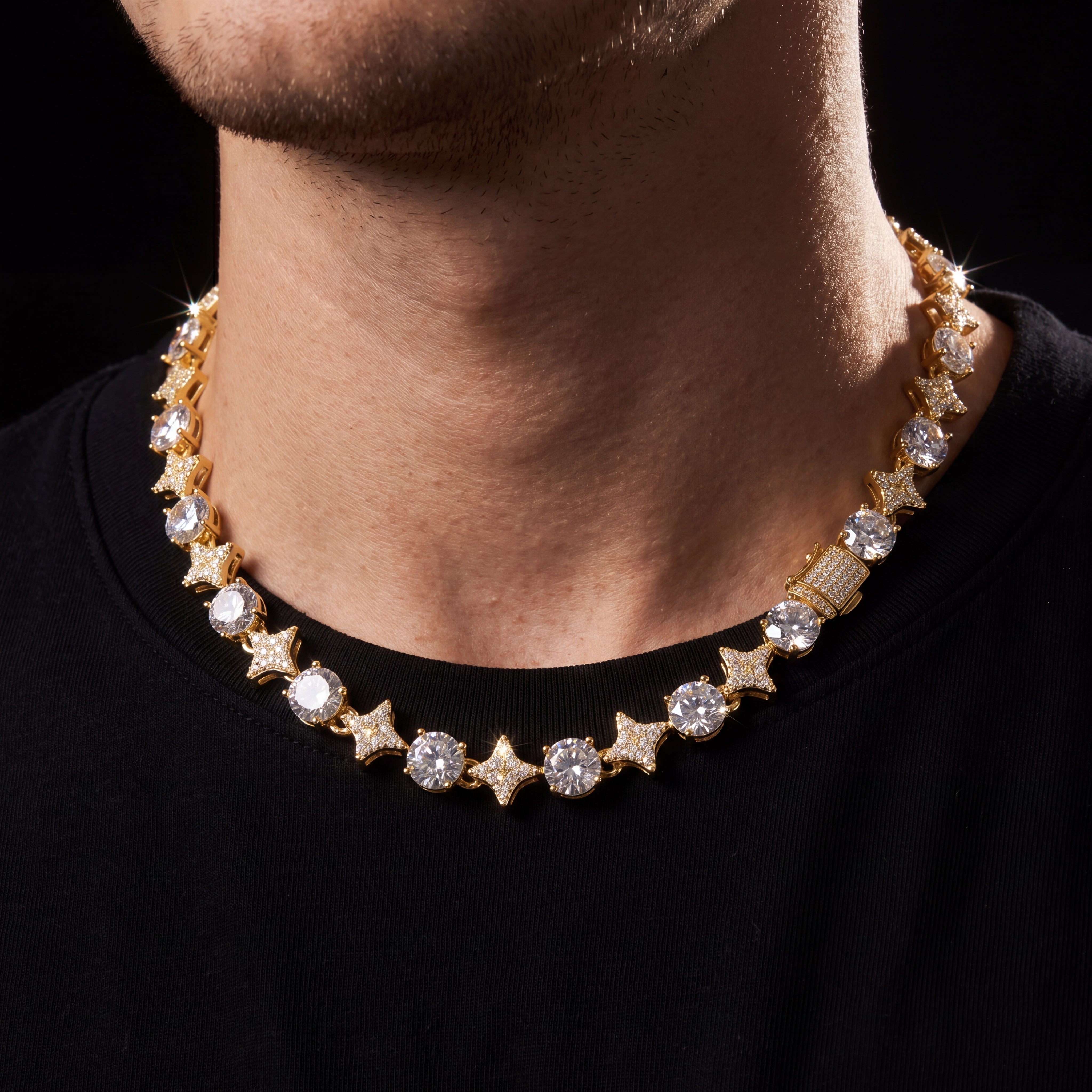 8mm S925 Moissanite Star Link Tennis Chain - Different Drips