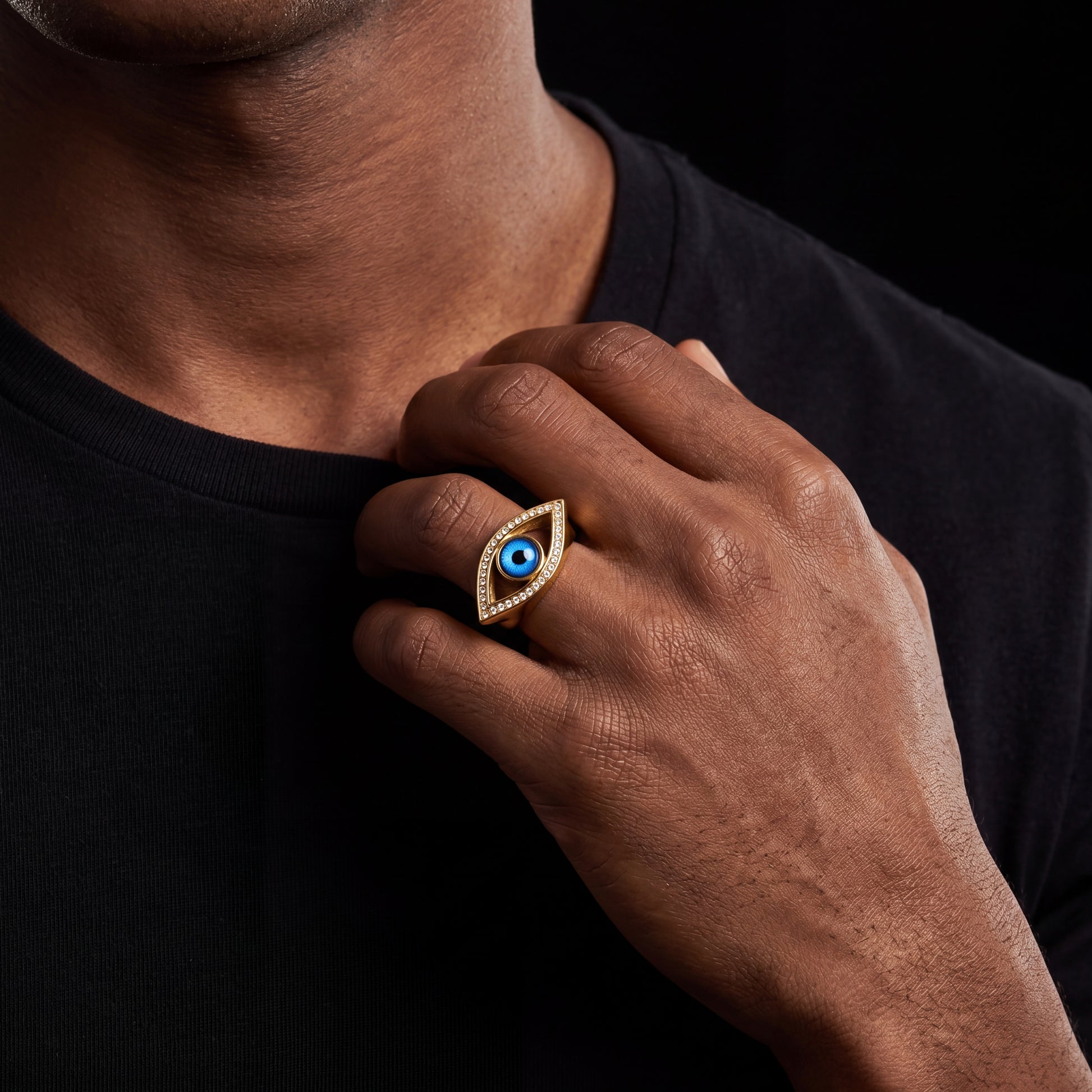 Evil Eye Pavé Statement Ring - Different Drips