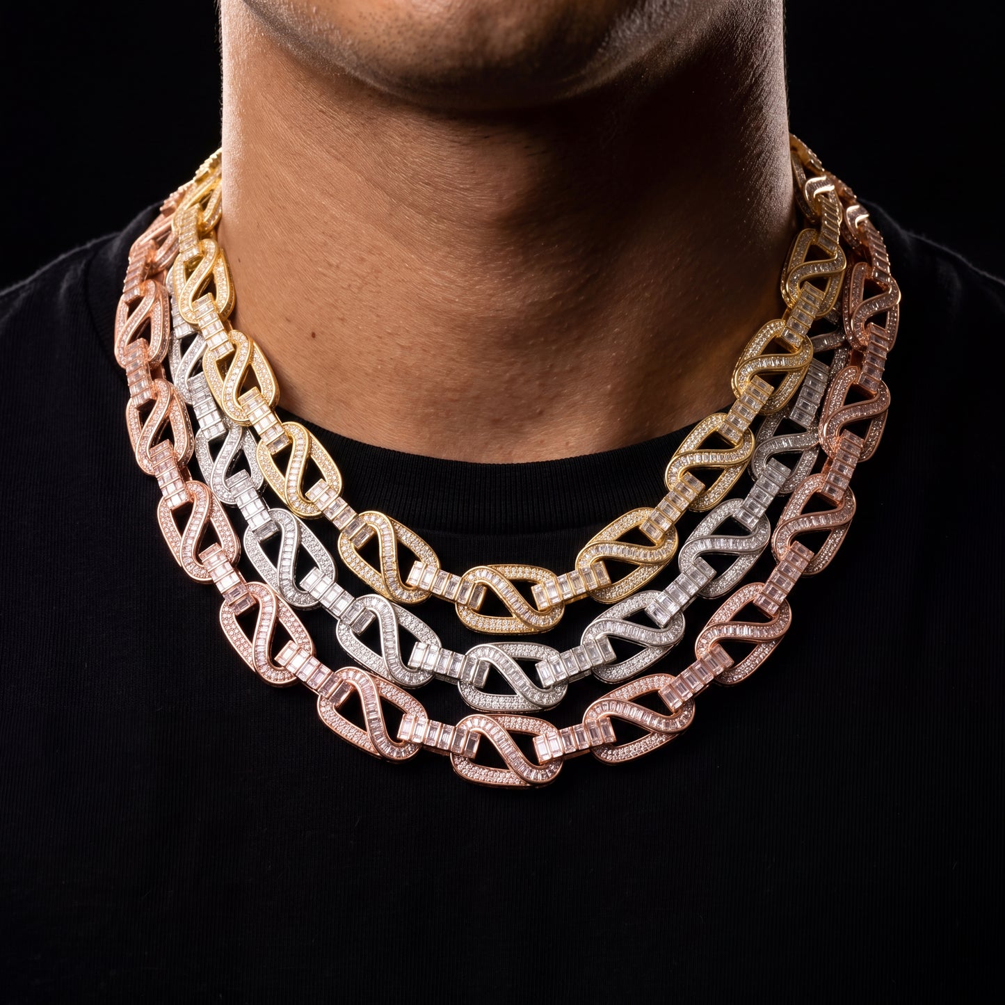 20mm Baguette Mariner Link Chain - Different Drips