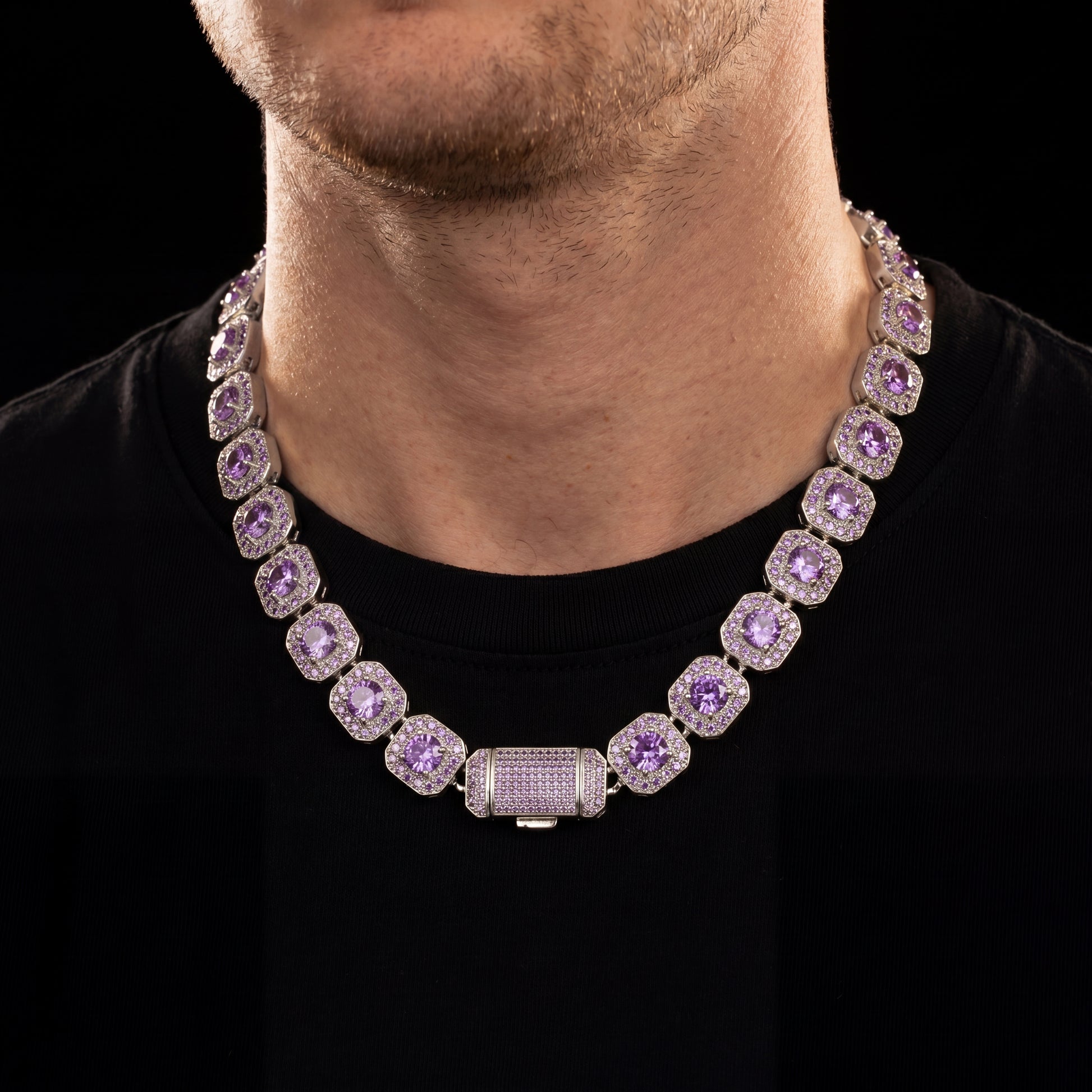 Clustered Tennis Chain Colored Stones - Different Drips