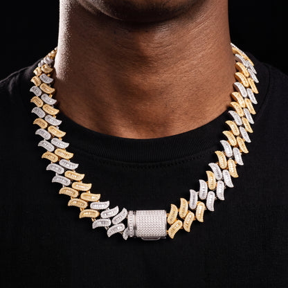 18mm Two-Tone Spiked Cuban Chain - Different Drips