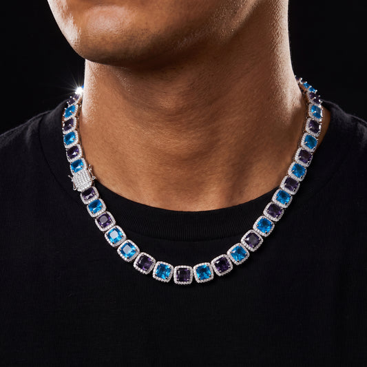 10mm Blue Glaicer Tennis Chain - Different Drips